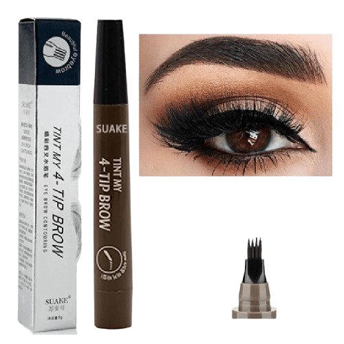 Dark Brown 4-Point Waterproof Eyebrow Pencil"