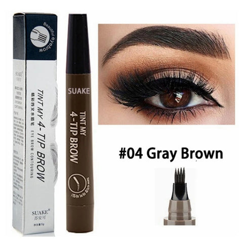 Dark Brown 4-Point Waterproof Eyebrow Pencil"