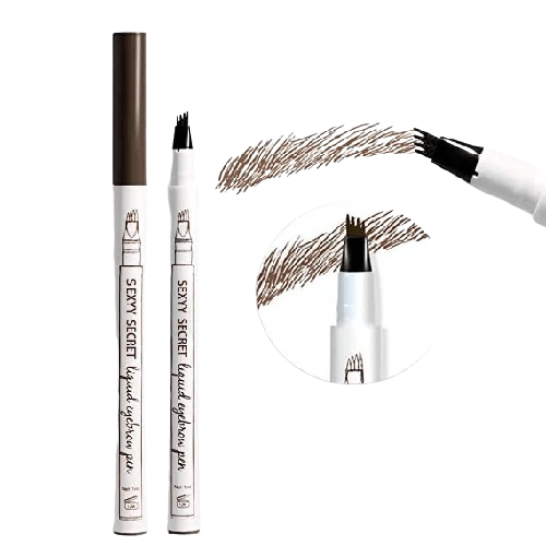 Dark Brown Eyebrow Pencil Microblading Eyebrow Tattoo Pen Makeup Waterproof 4 Tip Eyebrow Pen Black Liquid Pen Enhancer Cosmetic