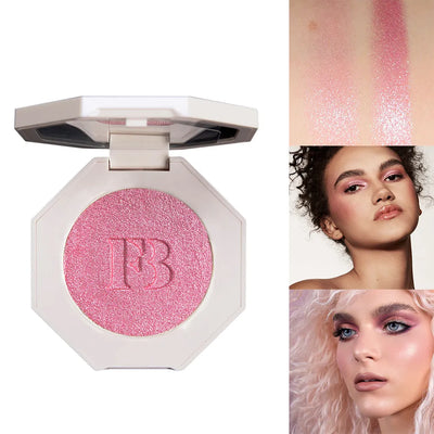 Wattabrat Baby Pink Shimmer Highlighter Palette for Face and Body