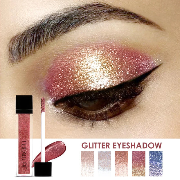 FOCALLURE 14 Colors Diamond Liquid Eyeshadow Waterproof Long-lasting Shiny Glitter Eyeliner Pearlescent Eye Shadow Cosmetics